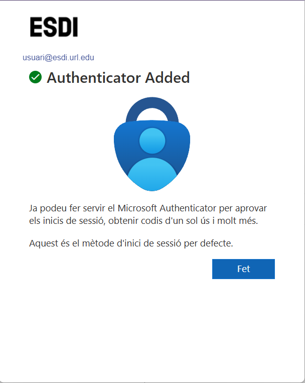Authenticator afegit