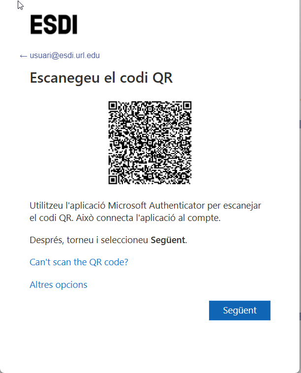 Escanegeu el codi QR